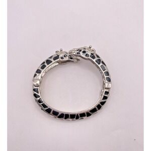 Vintage Giraffe Bracelet Black Enamel